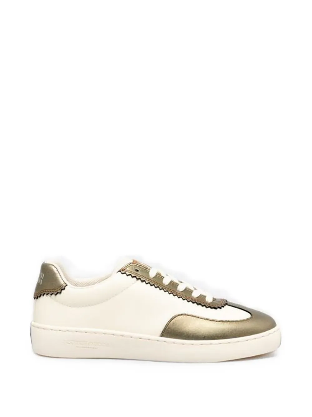 Scotch & Soda scalloped-edge metallic leather sneakers - Tons neutres Scotch & Soda scalloped-edge metallic leather sneakers - Tons neutres