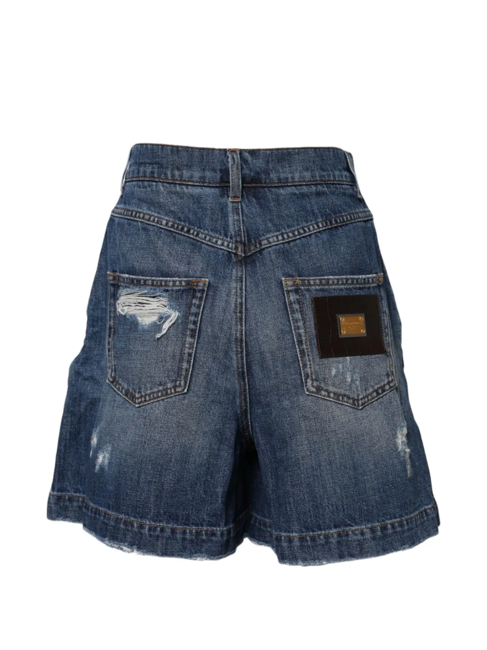 Dolce & Gabbana Denim knielange shorts Blauw