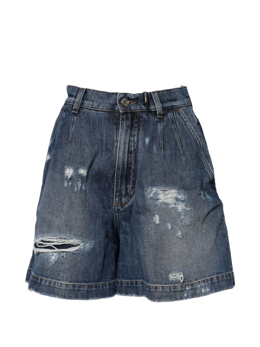 Dolce & Gabbana Knielange Jeans-Shorts - Blau