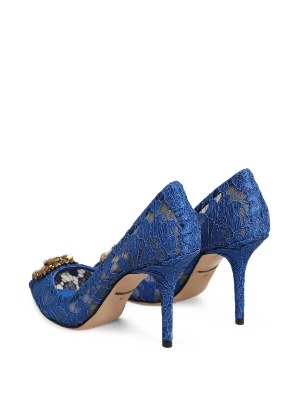 Dolce & Gabbana Taormina lace Devotion pumps Blauw