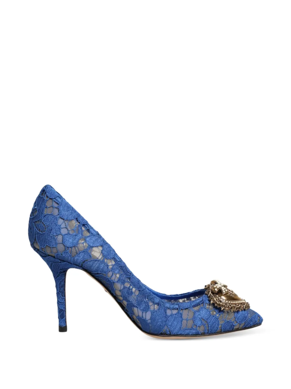 Dolce & Gabbana Taormina lace Devotion pumps Blauw