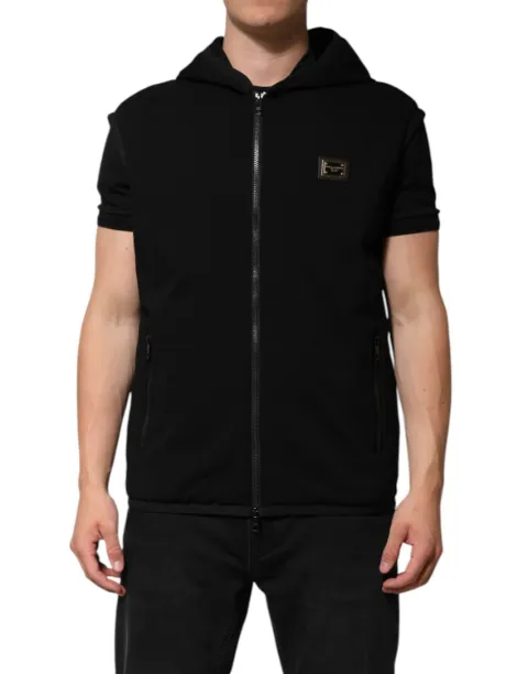 Dolce & Gabbana Felpa smanicata con cappuccio