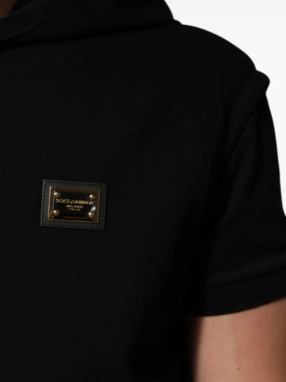 Dolce & Gabbana Hoodie met logoplakkaat Zwart