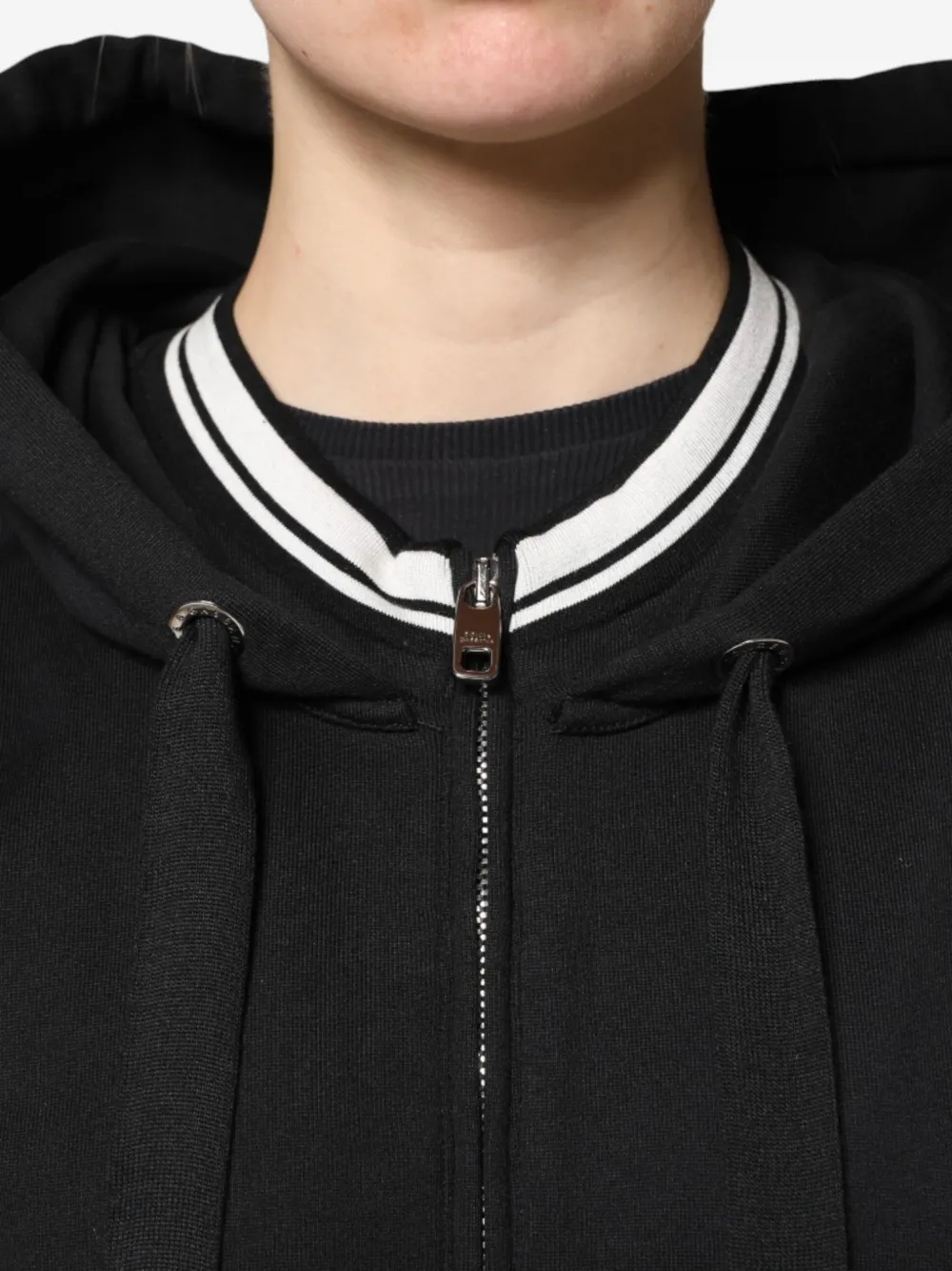 Dolce & Gabbana Hoodie met logoband en rits Zwart