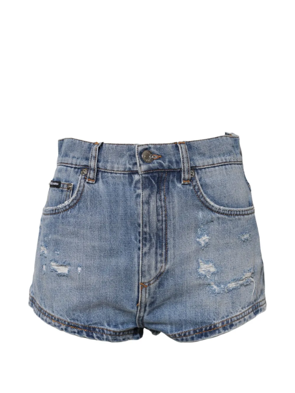 Dolce & Gabbana Shorts con effetto vissuto - Blu