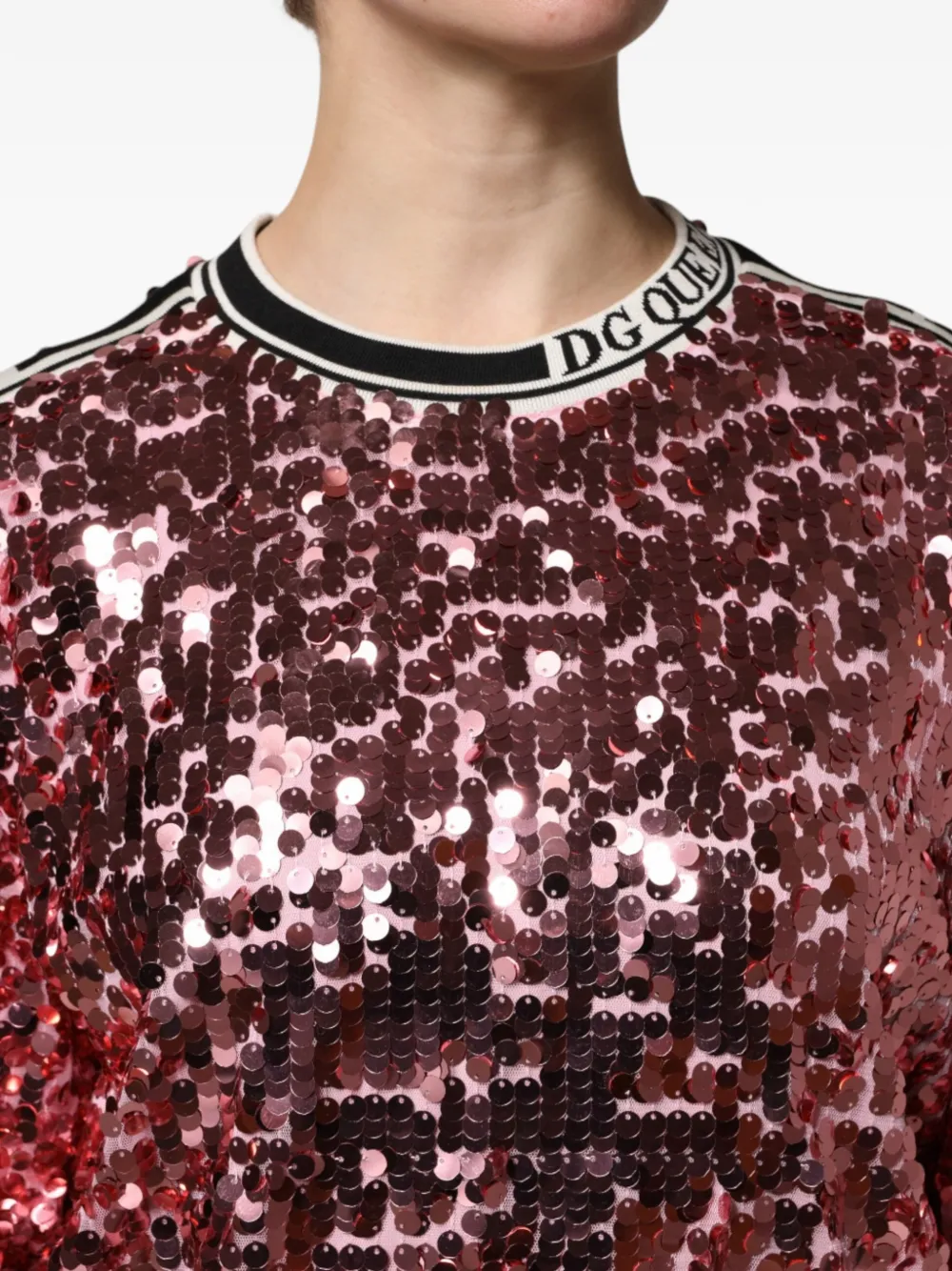 Dolce & Gabbana Sweater verfraaid met pailletten Roze