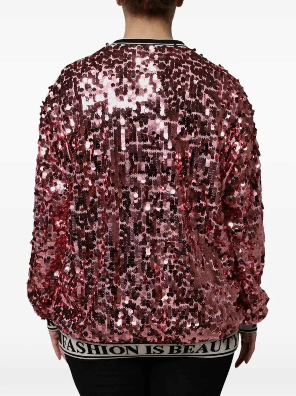 Dolce & Gabbana Sweater verfraaid met pailletten Roze