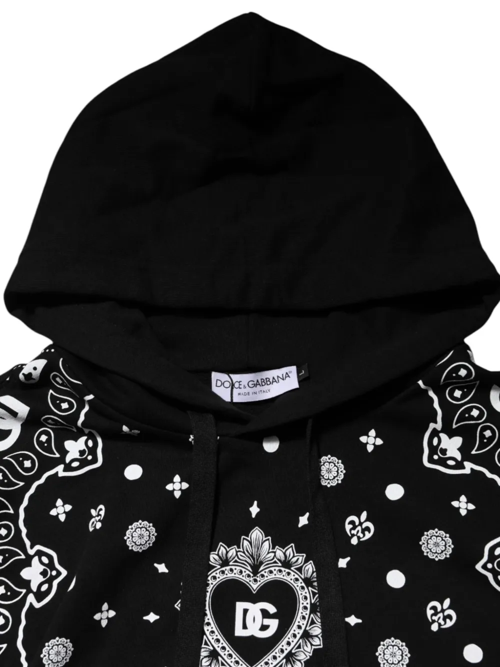 Dolce & Gabbana Hoodie met bandanaprint Zwart