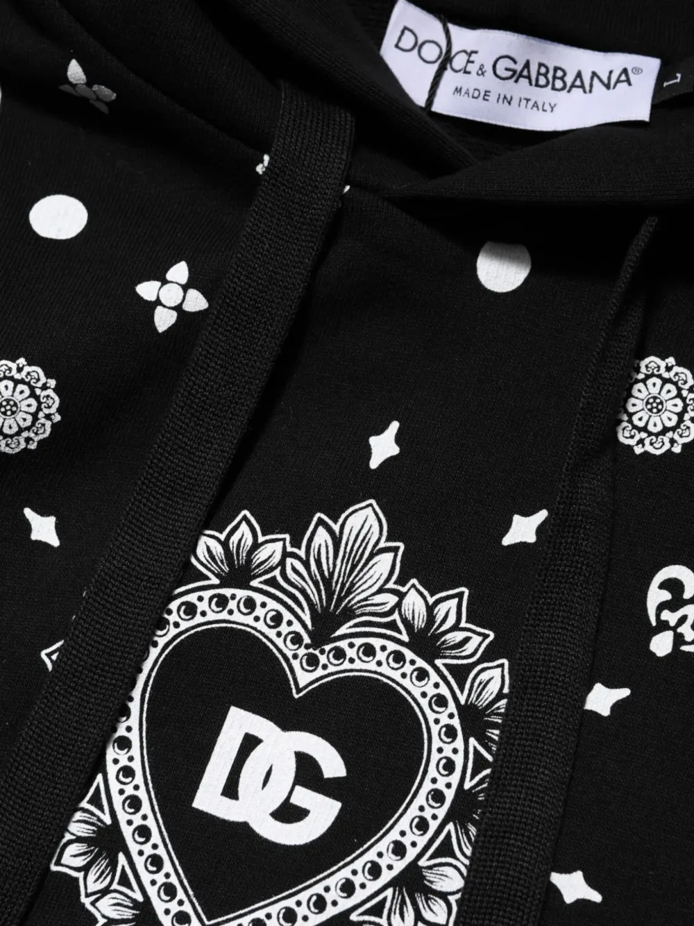 Dolce & Gabbana Hoodie met bandanaprint Zwart