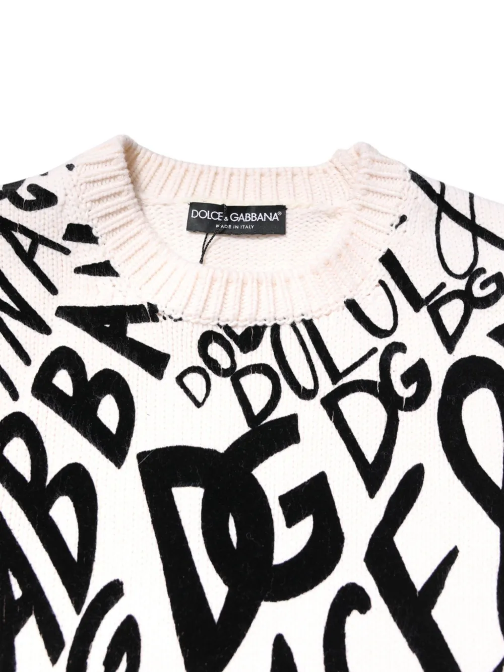 Dolce & Gabbana Trui met graffiti-logo Wit