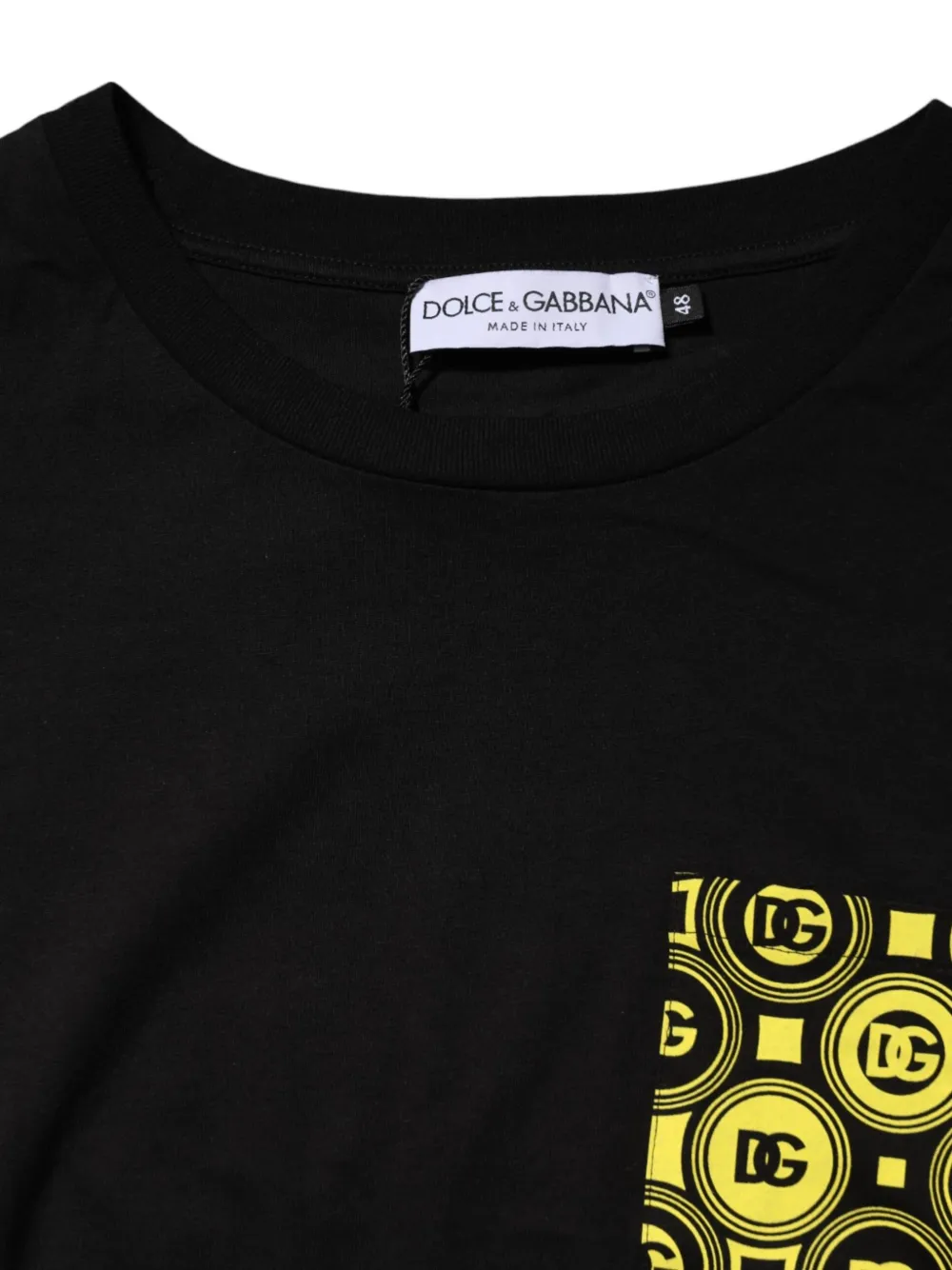 Dolce & Gabbana T-shirt met logo-patroon en zak Zwart