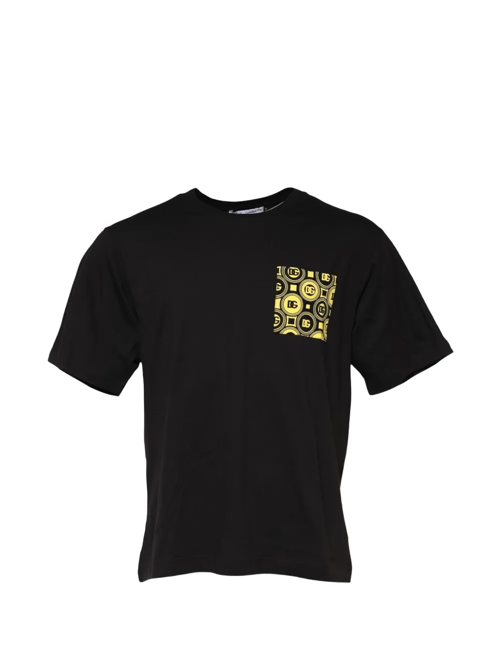 Dolce & Gabbana logo-pattern pocket T-shirt - Schwarz