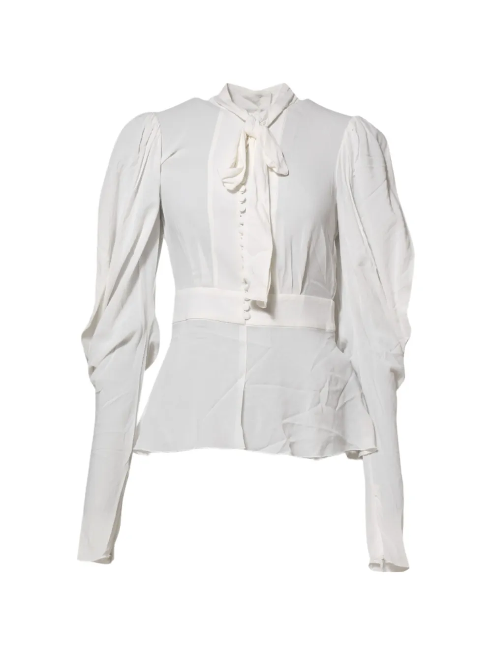 Dolce & Gabbana Blusa con maniche a palloncino - Bianco