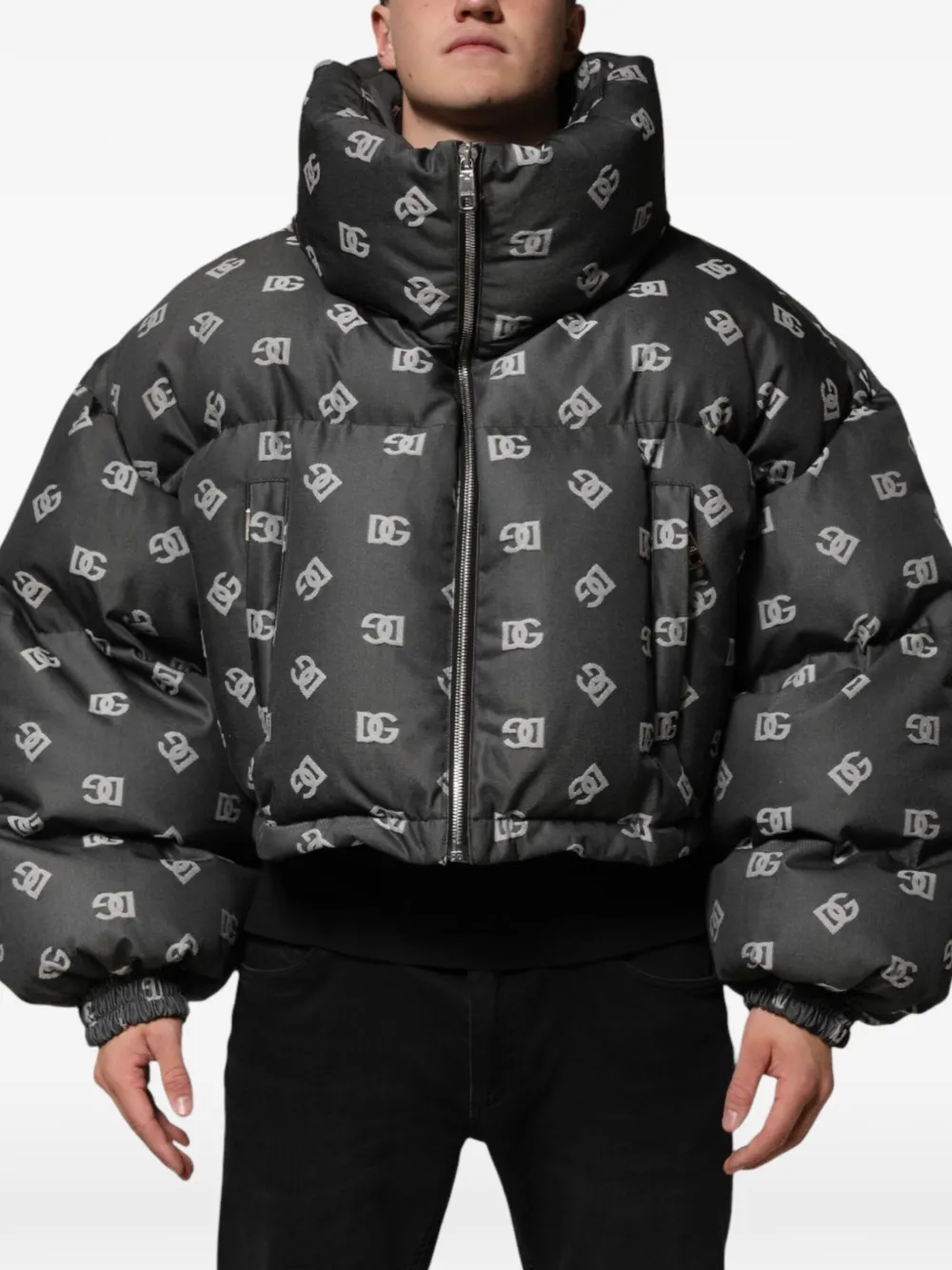 Dolce & Gabbana Giacca con stampa DG Monogram - Nero