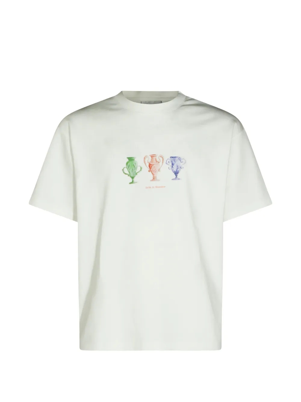 Drôle De Monsieur graphic-print cotton T-shirt - Toni neutri