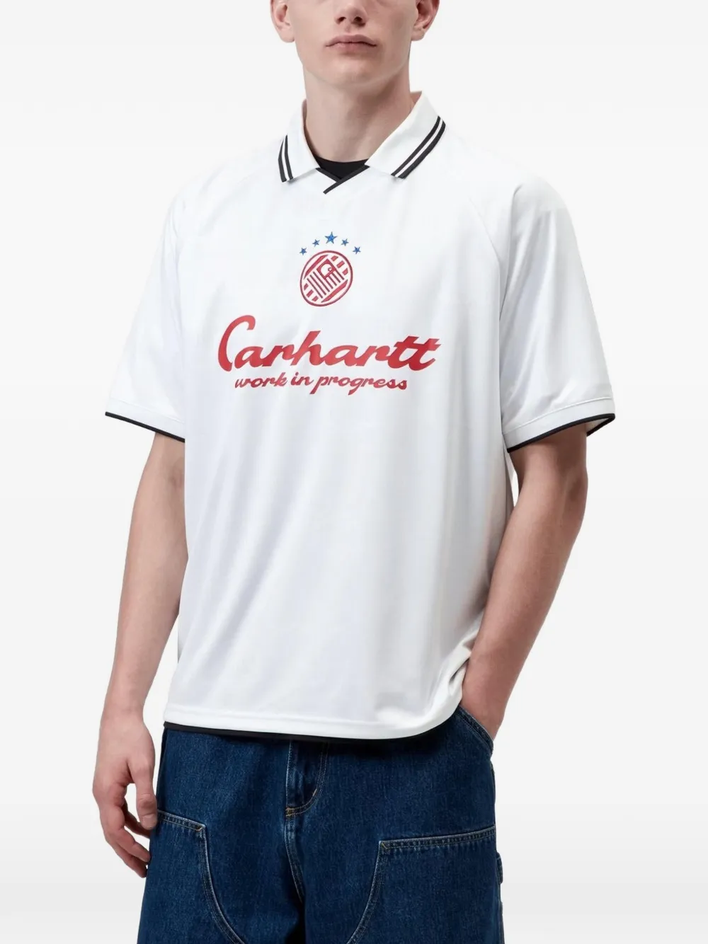 Carhartt WIP S S Terrace T-shirt met logoprint Wit