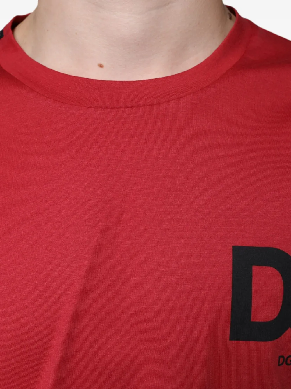 Dolce & Gabbana T-shirt met logoprint Rood