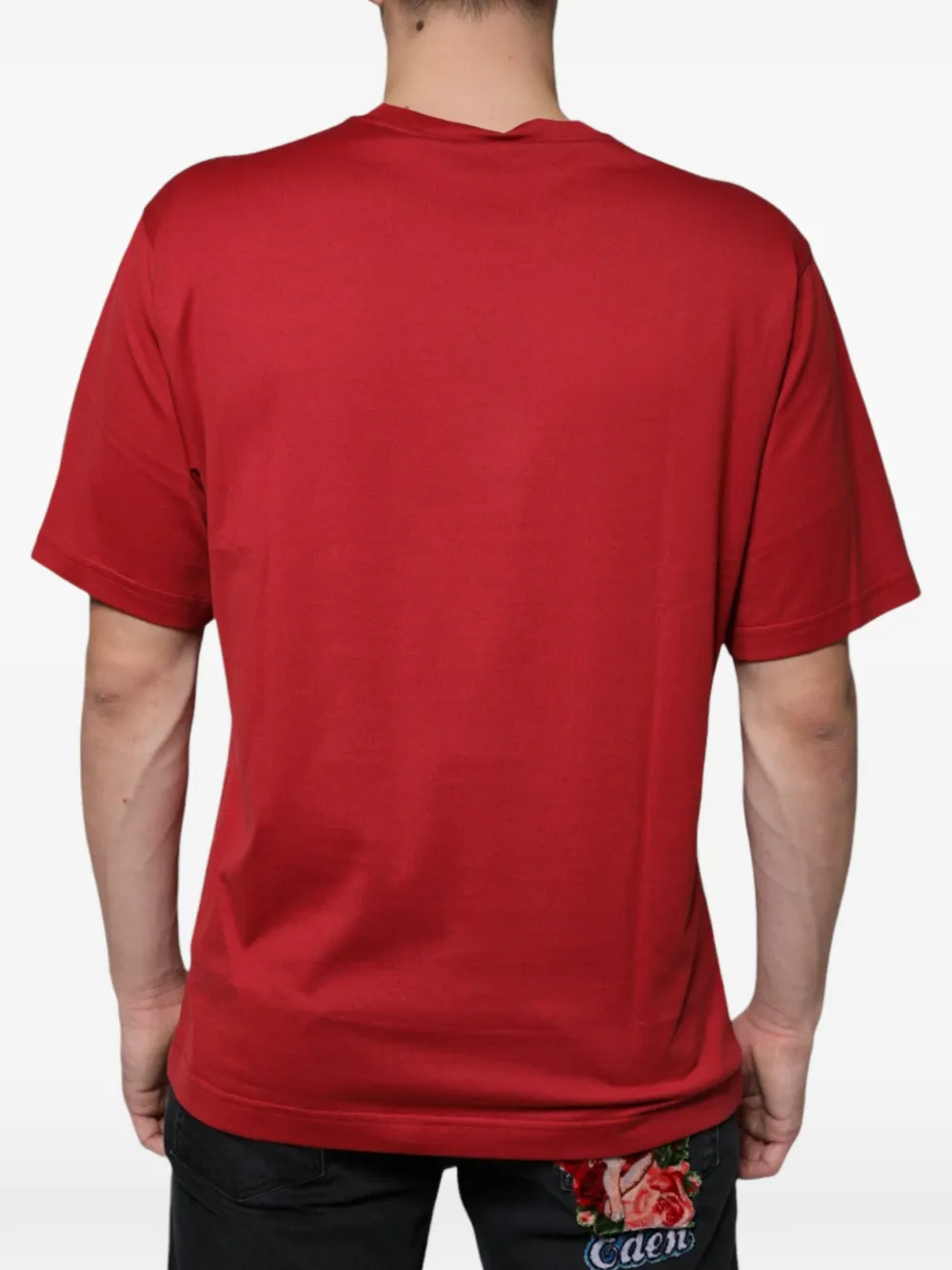 Dolce & Gabbana T-shirt met logoprint Rood