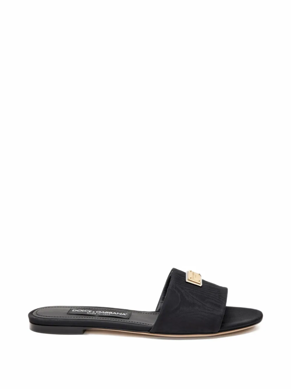 Dolce & Gabbana Sandali con placca logo - Nero