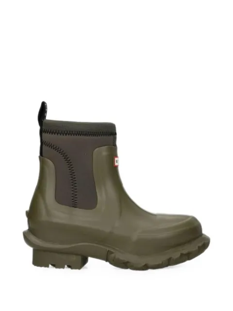 Hunter logo-patch slip-on boots