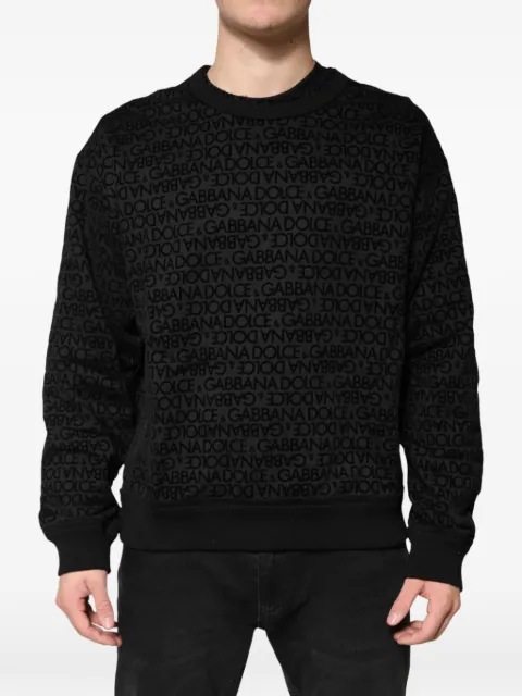 Dolce & Gabbana logo-print crew-neck sweater
