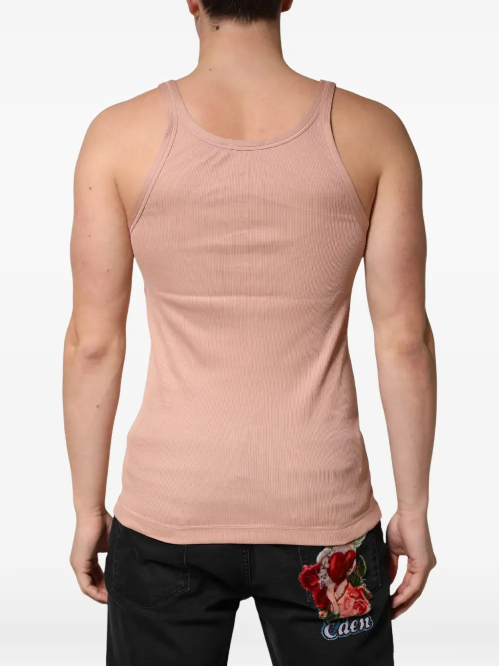 Dolce & Gabbana Ribgebreid T-shirt Roze