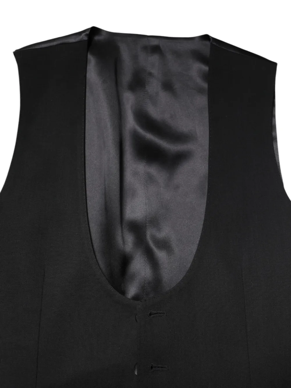 Dolce & Gabbana Gilet met U-hals en knopen Zwart