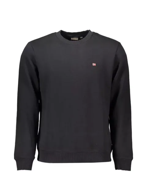 Napapijri logo-patch crew-neck sweatshirt