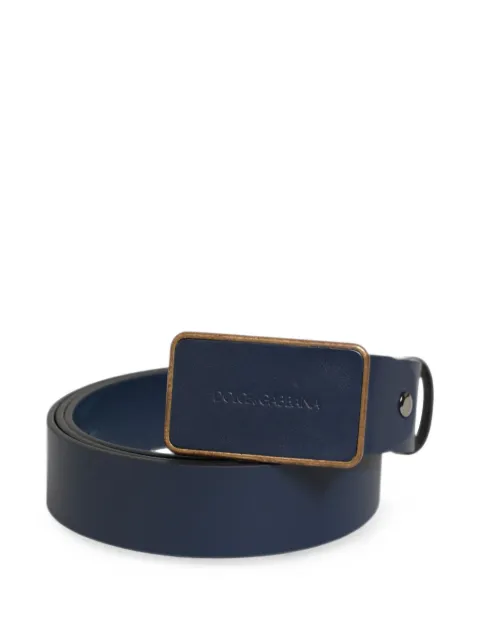 Dolce & Gabbana logo-buckle leather belt