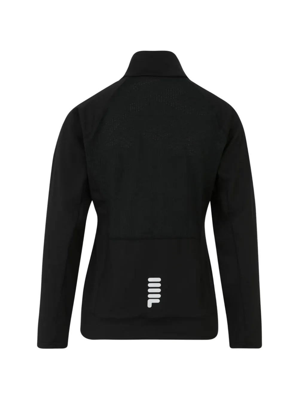 Fila Sweater met logopatch en rits Zwart
