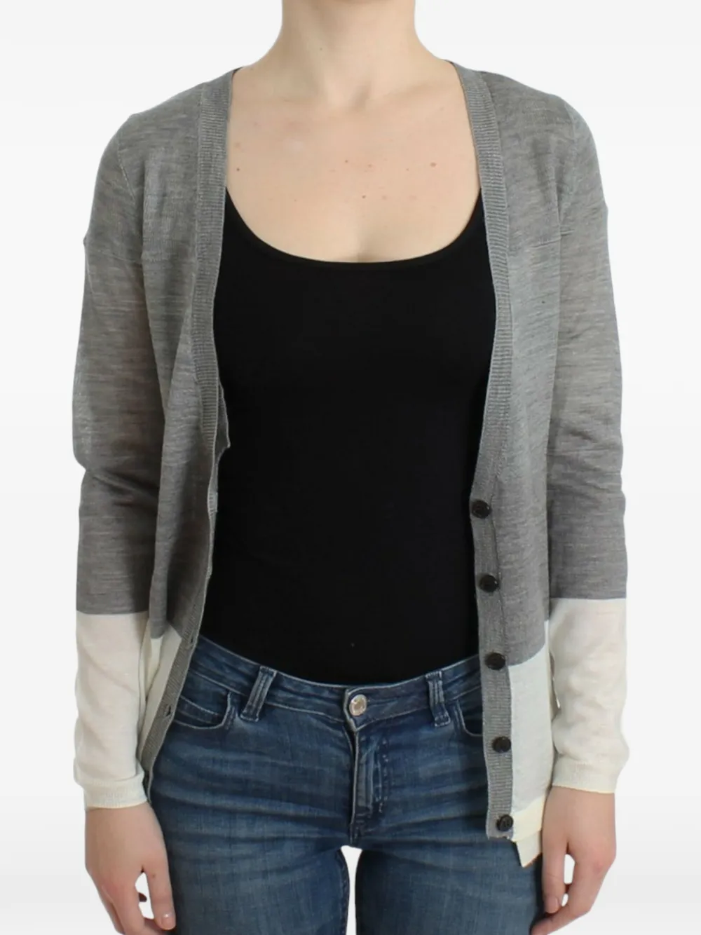 Costume National Vest met colourblocking Grijs