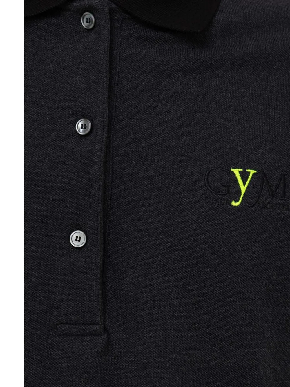 FENDI Poloshirt met geborduurd logo Grijs