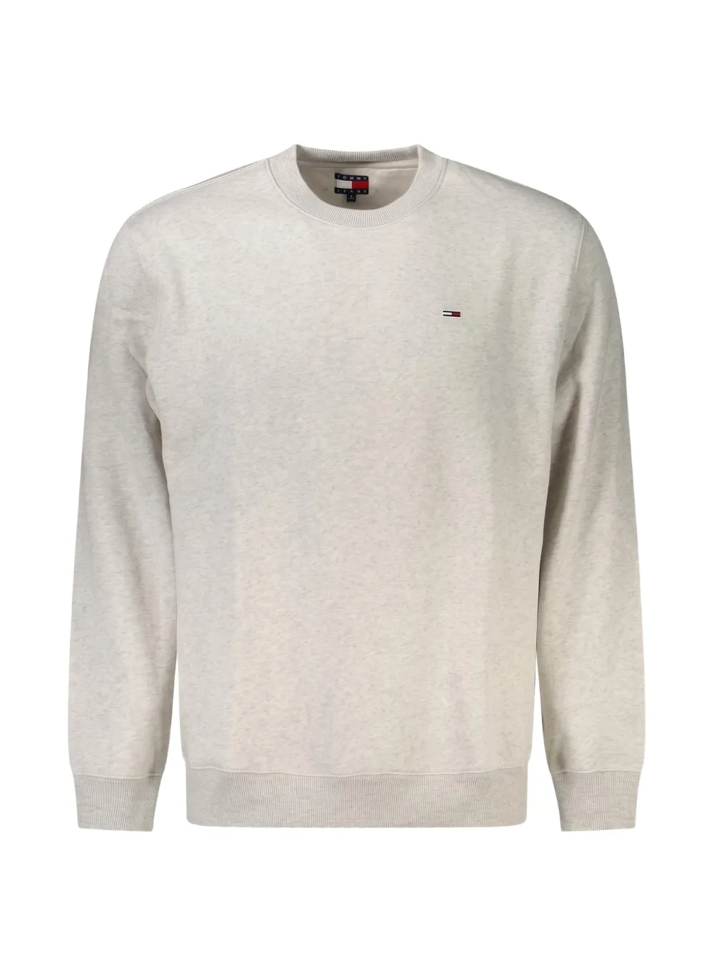 Tommy Hilfiger Flag-embroidered crew-neck sweatshirt Grijs