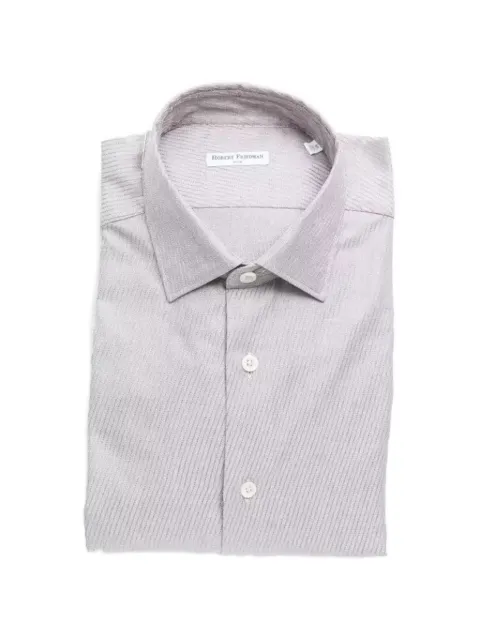 Robert Friedman textured-weave slim-fit shirt