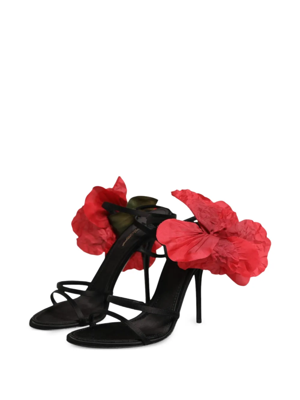 Dolce & Gabbana Sandalen met bloemendetail Zwart