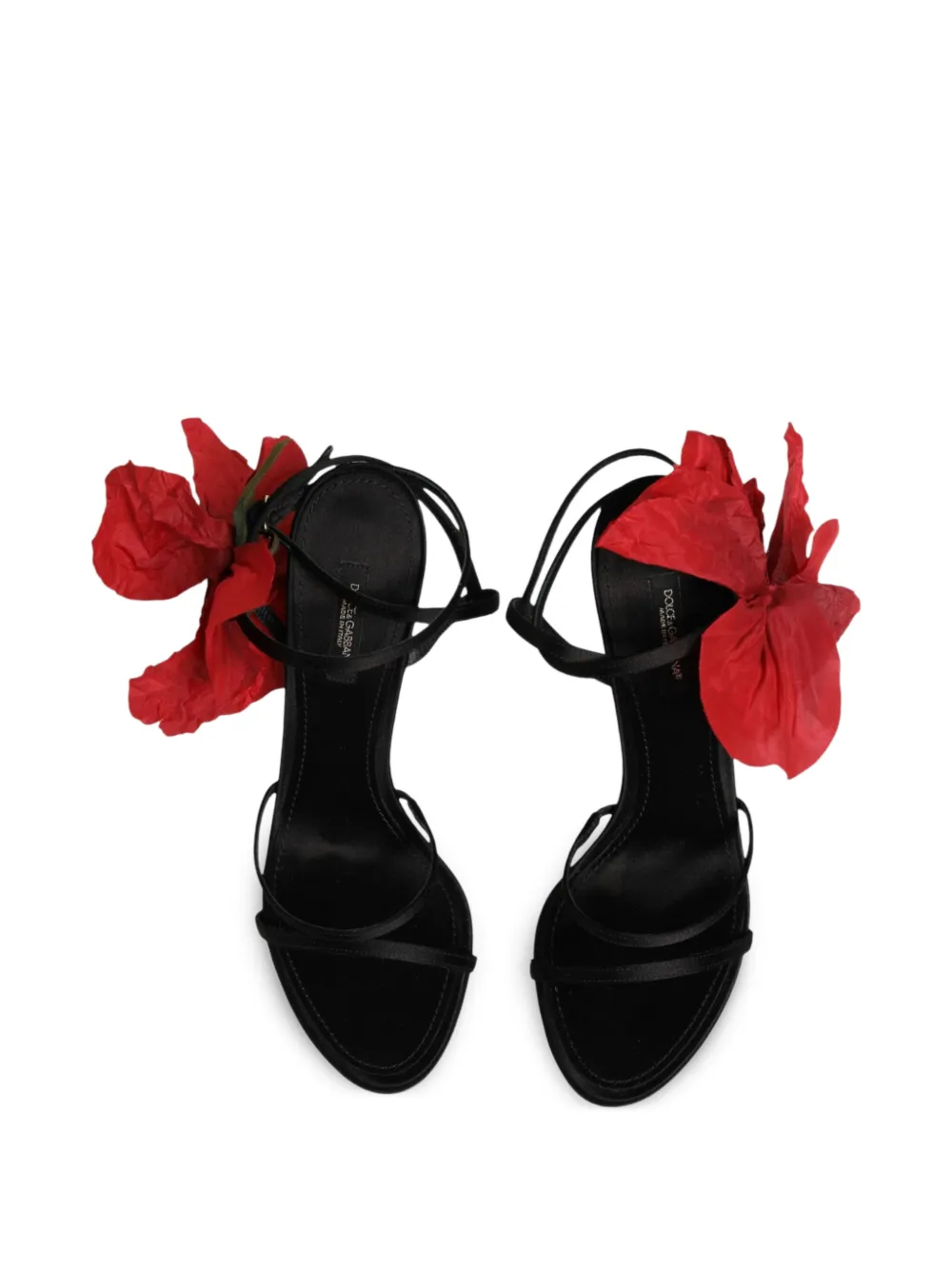 Dolce & Gabbana Sandalen met bloemendetail Zwart