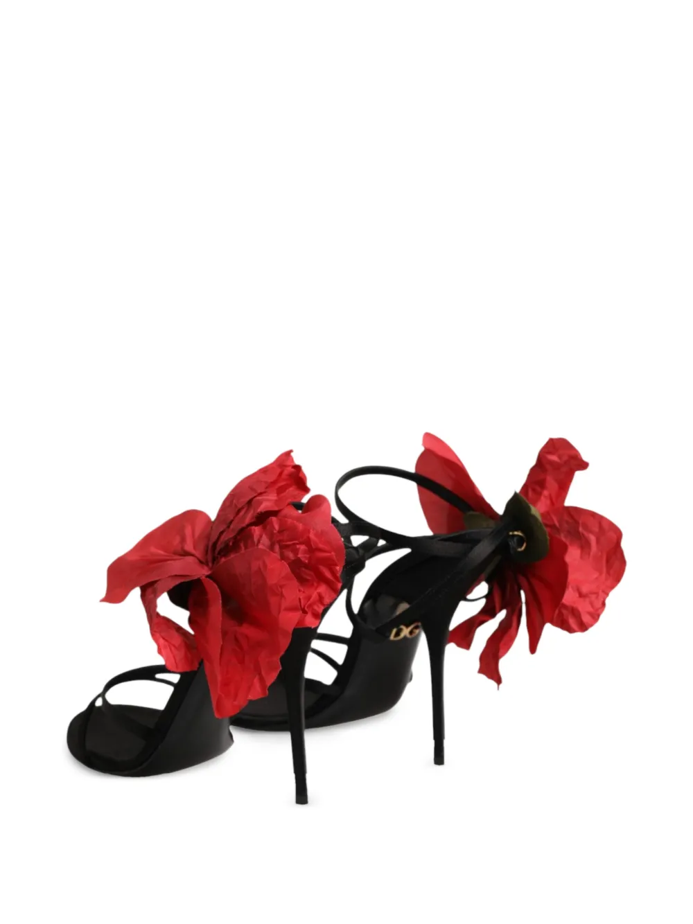 Dolce & Gabbana Sandalen met bloemendetail Zwart