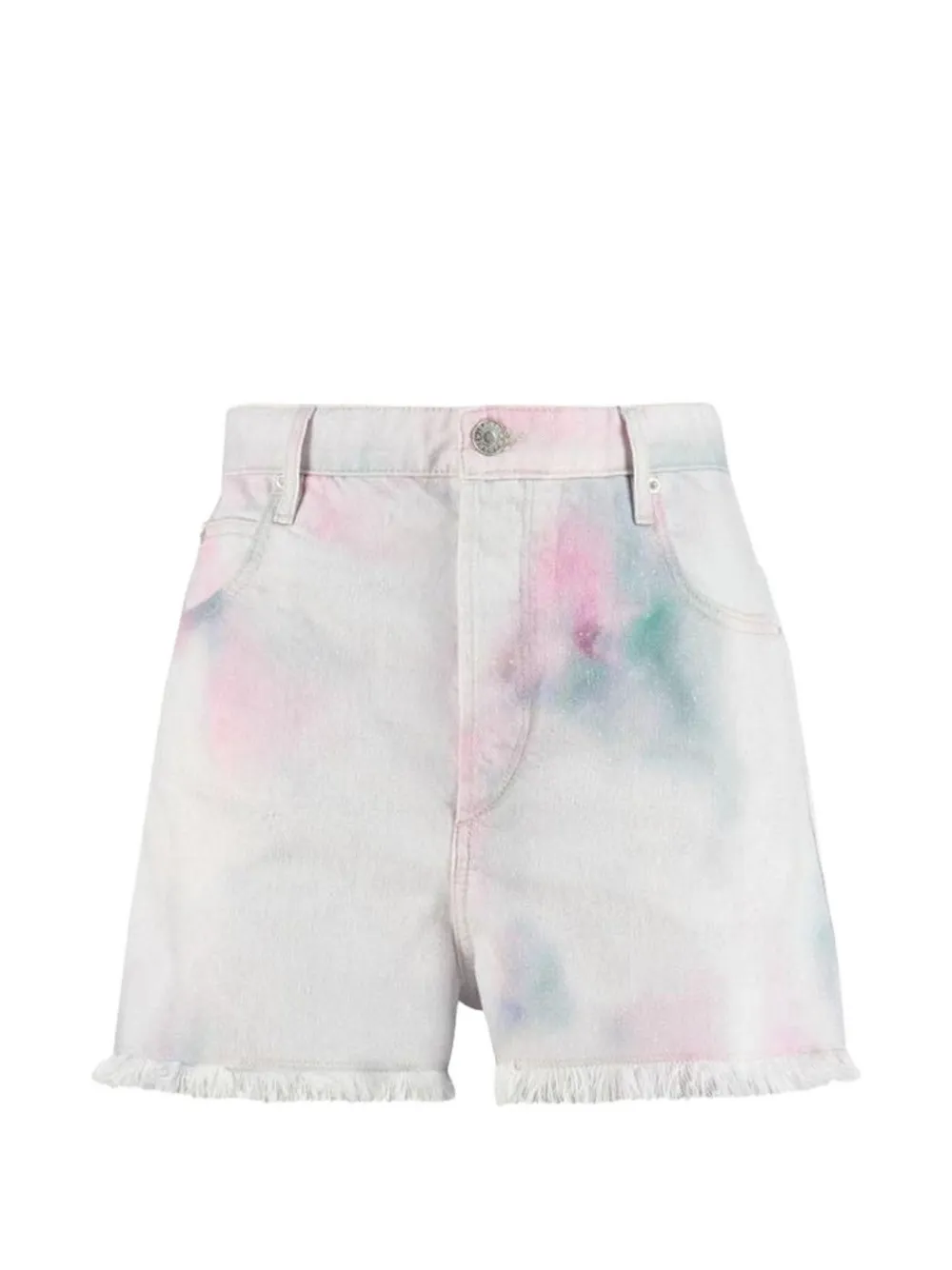 ISABEL MARANT tie-dye frayed shorts