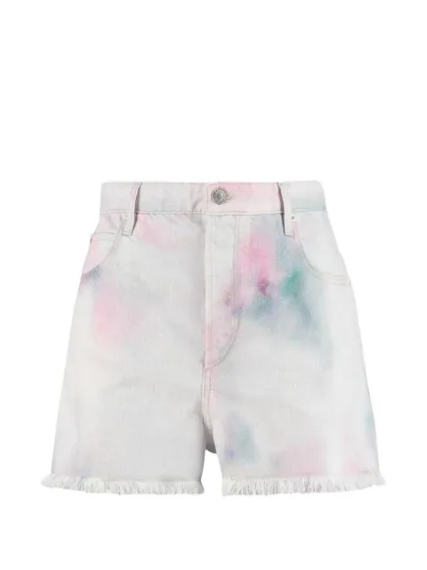 ISABEL MARANT tie-dye frayed shorts