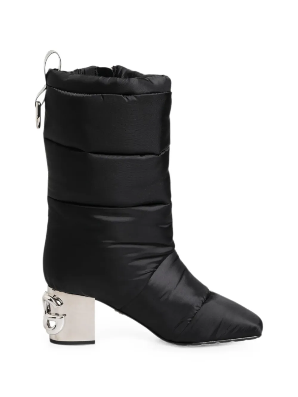 Dolce & Gabbana padded mid-calf logo-heel boots · 40