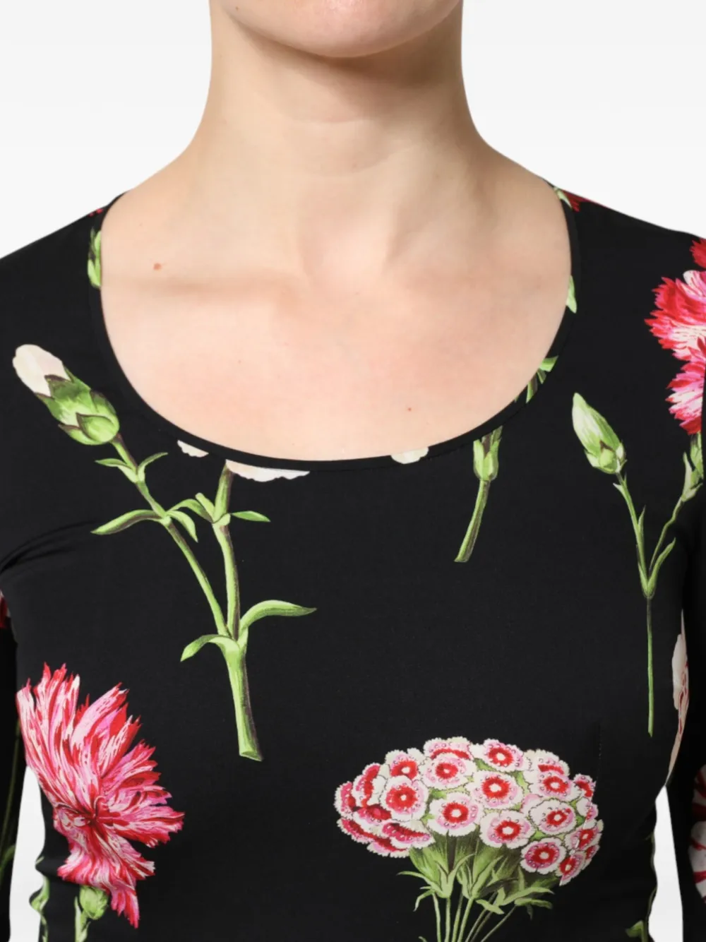 Dolce & Gabbana Shirt met bloemenprint Zwart