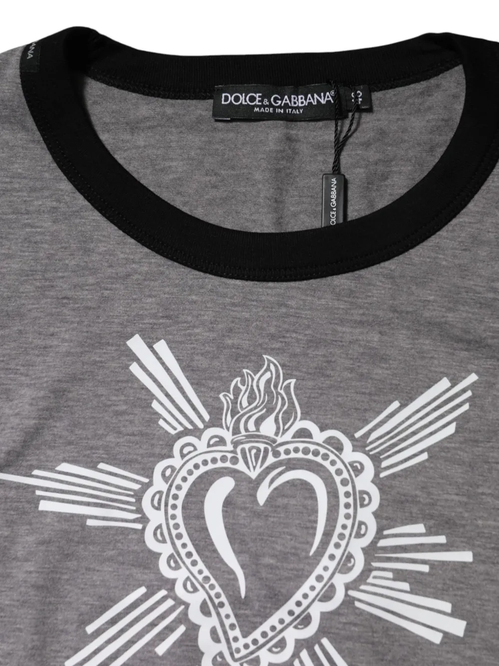 Dolce & Gabbana Sacred Heart T-shirt met grafische print Grijs