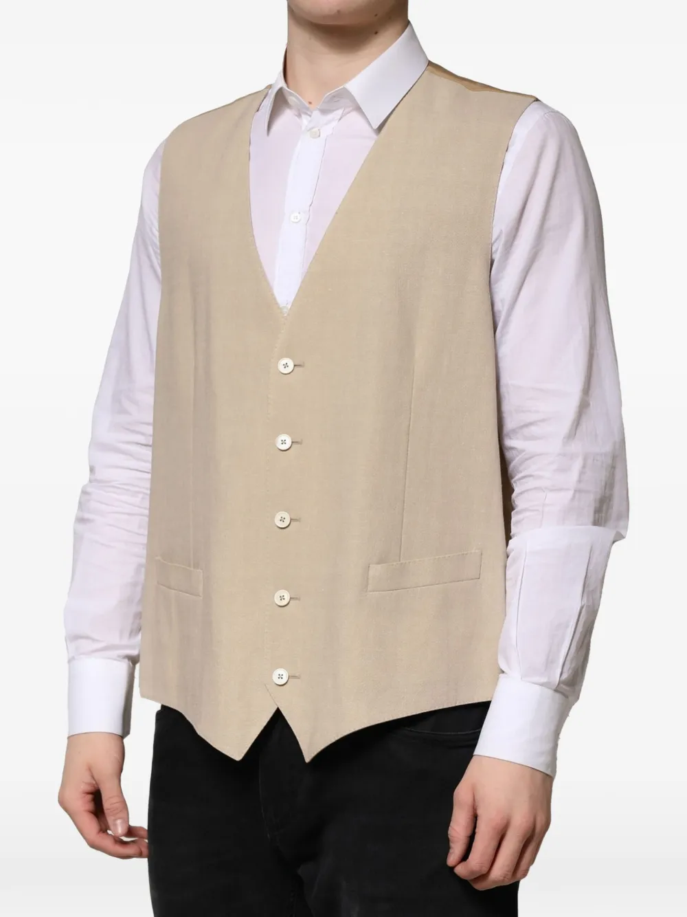 Dolce & Gabbana Linnen gilet Beige