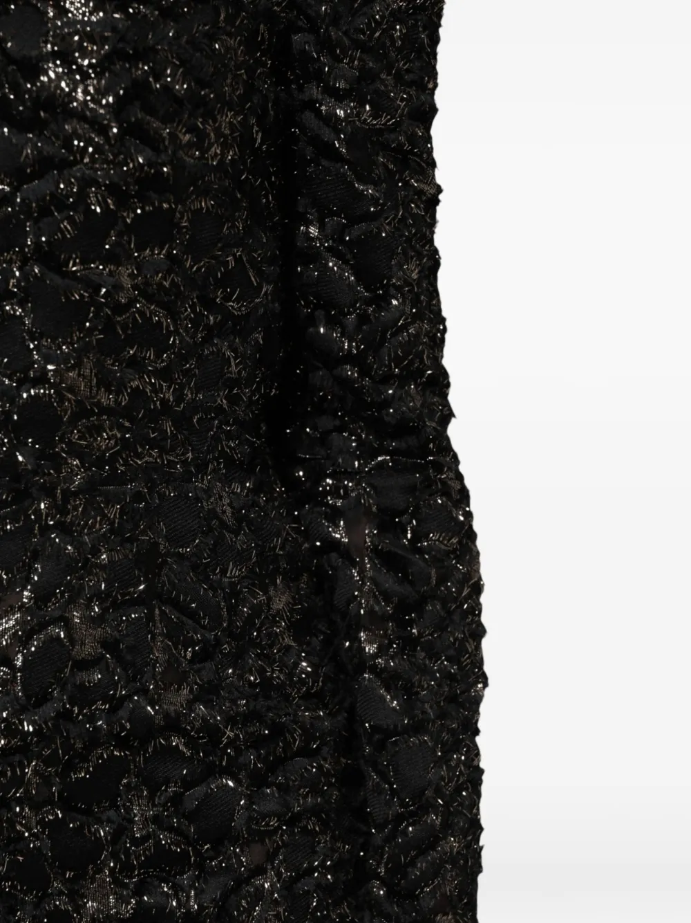 Dolce & Gabbana Bouclé-tweed midi-jurk verfraaid met pailletten Zwart