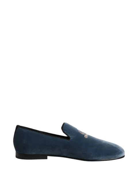 Dolce & Gabbana embroidered velvet loafers