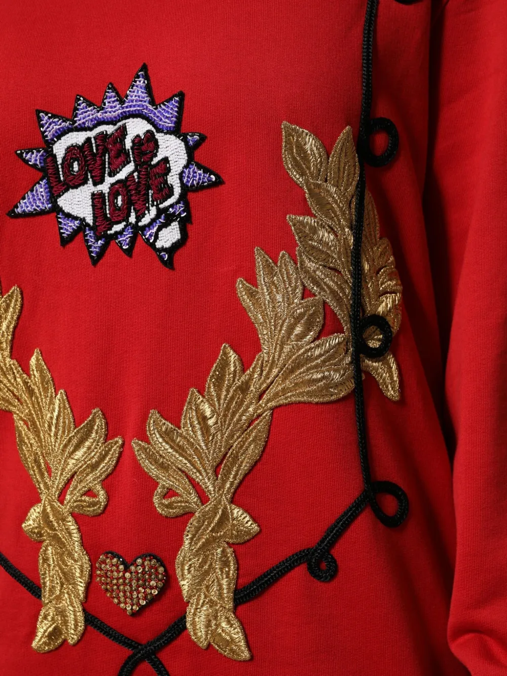 Dolce & Gabbana Trui verfraaid met pailletten en borduurwerk Rood