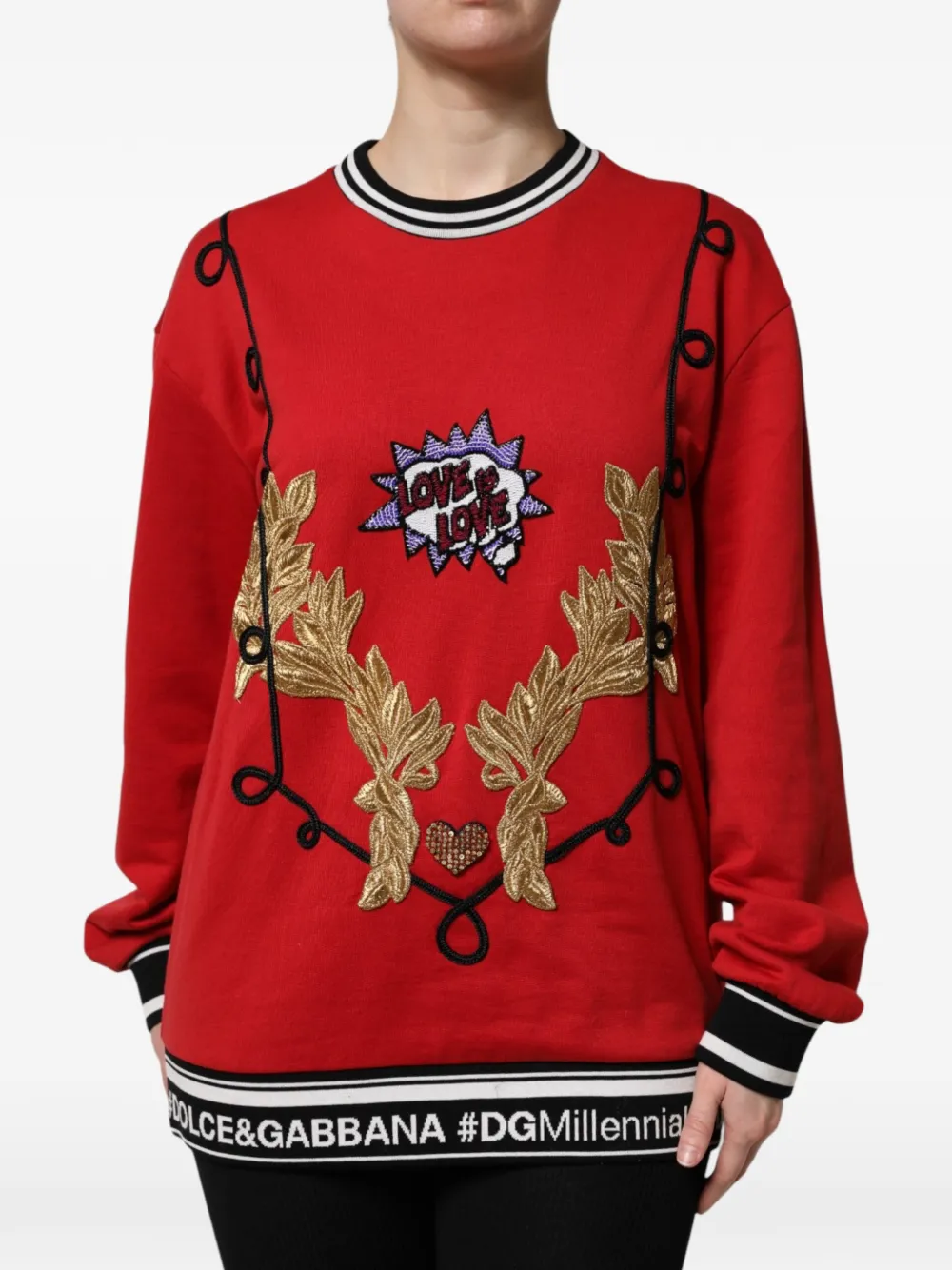 Dolce & Gabbana Felpa con paillettes - Rosso