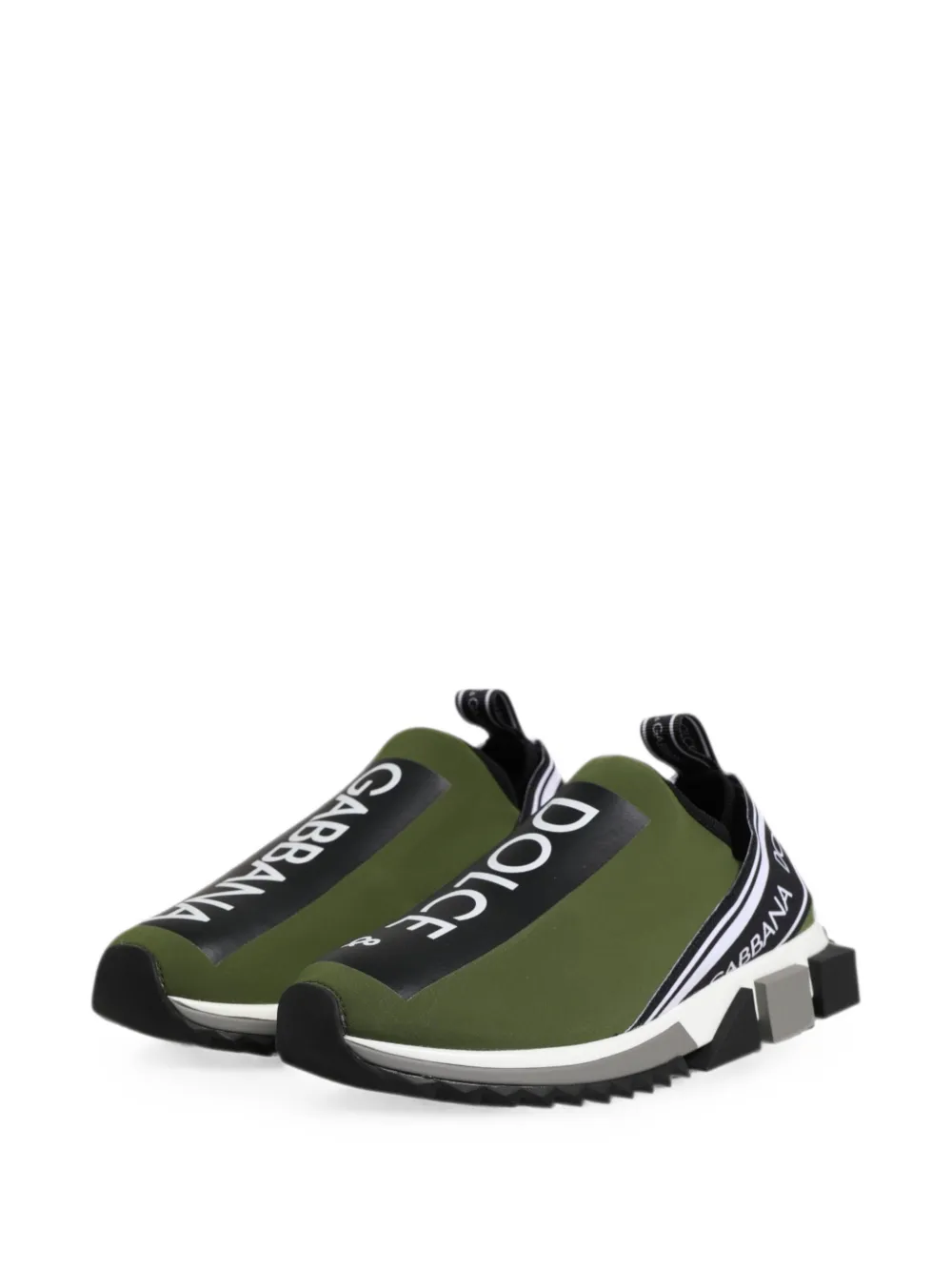 Dolce & Gabbana Sorrento logo-band sneakers Groen