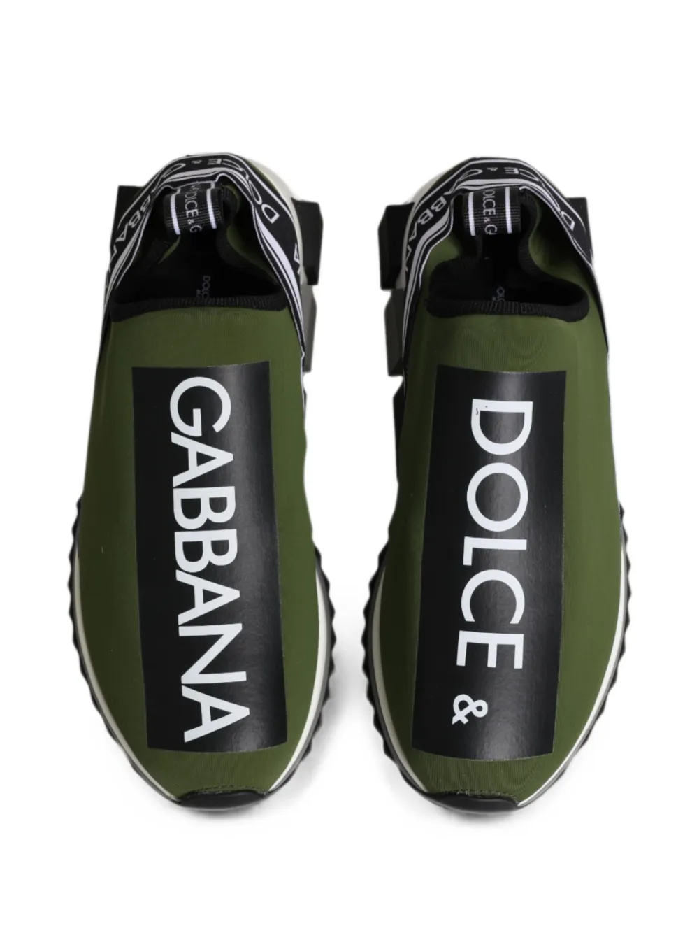 Dolce & Gabbana Sorrento logo-band sneakers Groen