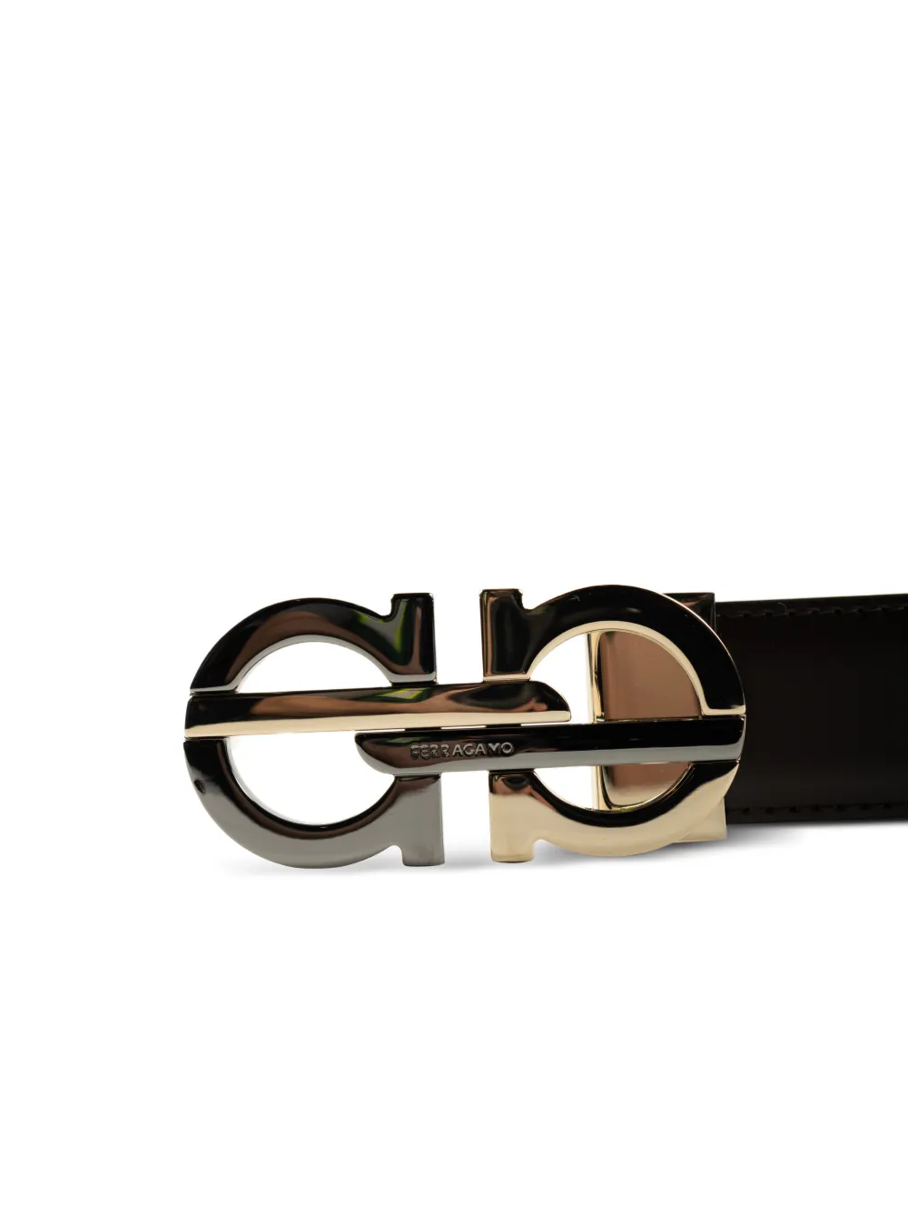 Ferragamo Riem met logodetail Bruin